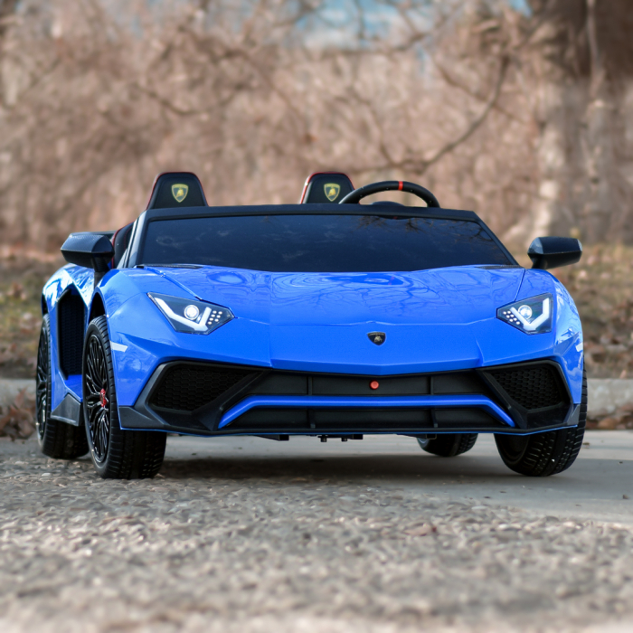 Licensed electric ride-on car for children, Lamborghini Aventador SV 300W, 3-15 years, 24V, premium, blue [13]