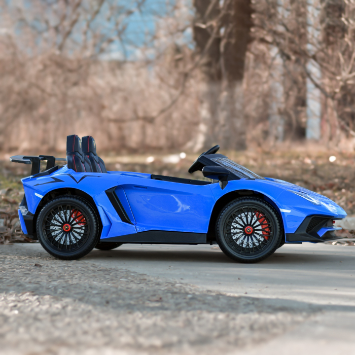 Licensed electric ride-on car for children, Lamborghini Aventador SV 300W, 3-15 years, 24V, premium, blue [12]