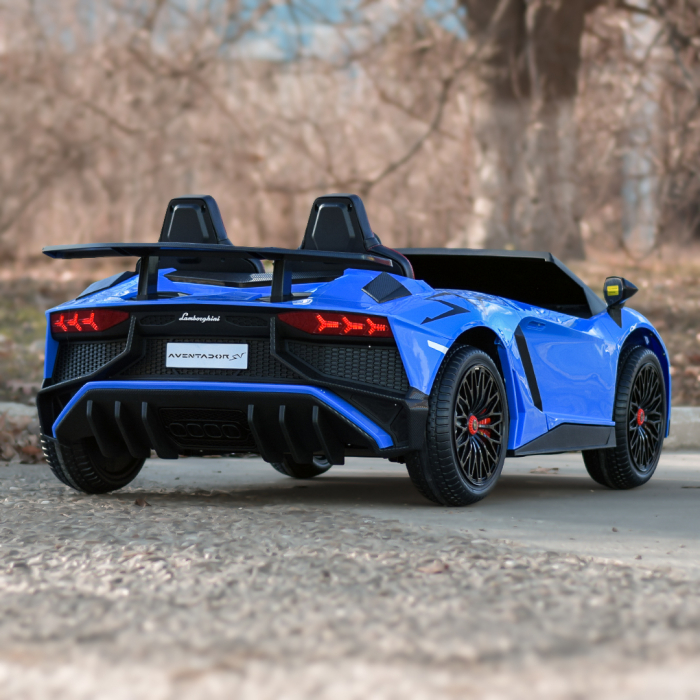 Licensed electric ride-on car for children, Lamborghini Aventador SV 300W, 3-15 years, 24V, premium, blue [10]