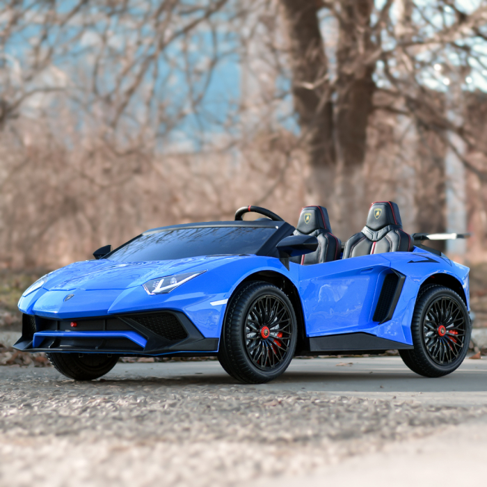 Licensed electric ride-on car for children, Lamborghini Aventador SV 300W, 3-15 years, 24V, premium, blue [5]