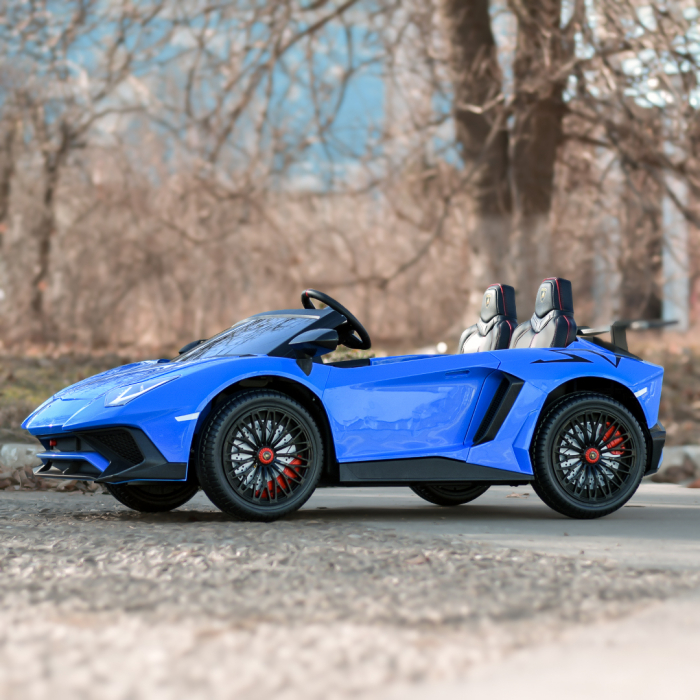 Licensed electric ride-on car for children, Lamborghini Aventador SV 300W, 3-15 years, 24V, premium, blue [6]