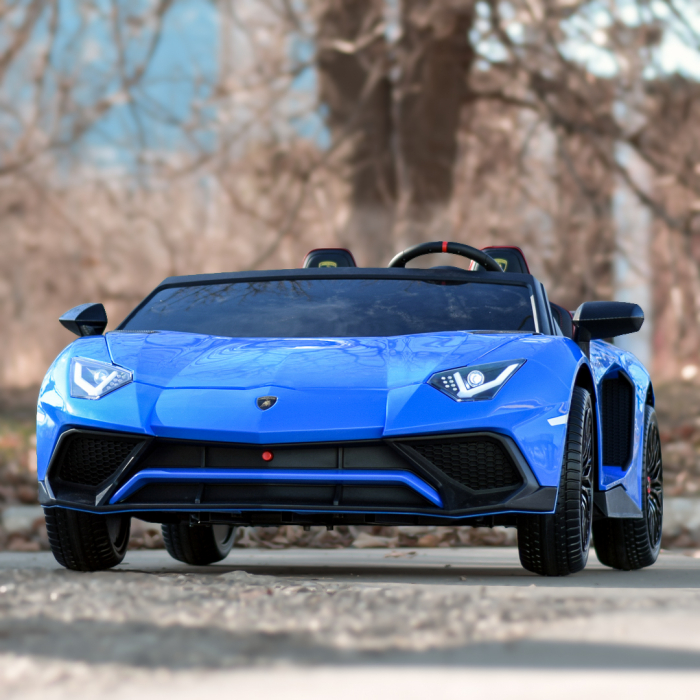 Licensed electric ride-on car for children, Lamborghini Aventador SV 300W, 3-15 years, 24V, premium, blue [4]