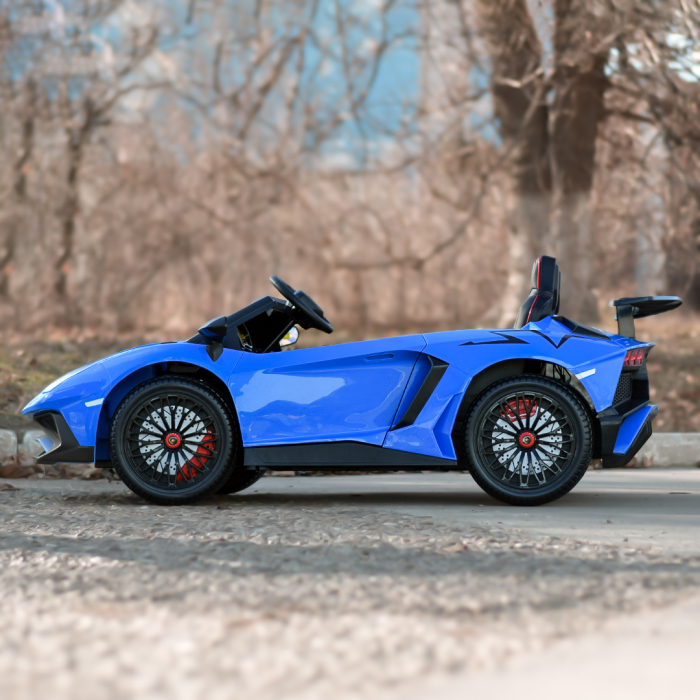 Licensed electric ride-on car for children, Lamborghini Aventador SV 300W, 3-15 years, 24V, premium, blue [7]
