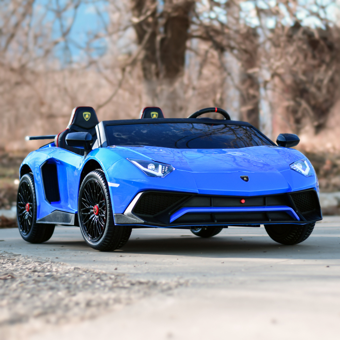 Licensed electric ride-on car for children, Lamborghini Aventador SV 300W, 3-15 years, 24V, premium, blue [2]