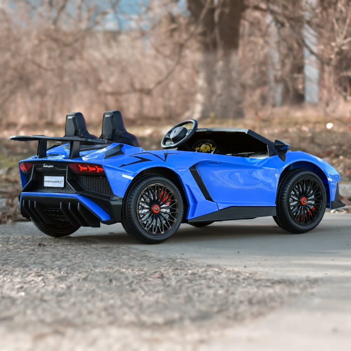 Licensed electric ride-on car for children, Lamborghini Aventador SV 300W, 3-15 years, 24V, premium, blue [11]