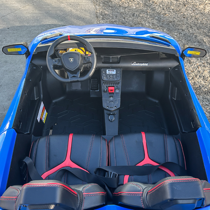 Licensed electric ride-on car for children, Lamborghini Aventador SV 300W, 3-15 years, 24V, premium, blue [14]