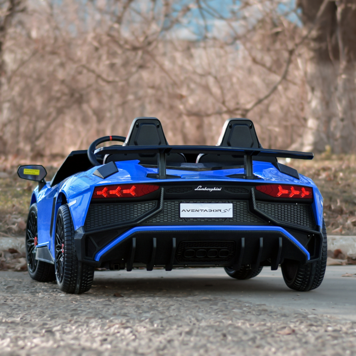 Licensed electric ride-on car for children, Lamborghini Aventador SV 300W, 3-15 years, 24V, premium, blue [9]