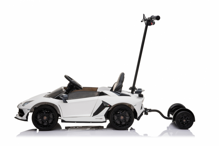 Licensed Lamborghini Aventador SVJ electric Ride-On for kids with hoverboard for parents, 70W, 12V, white [6]