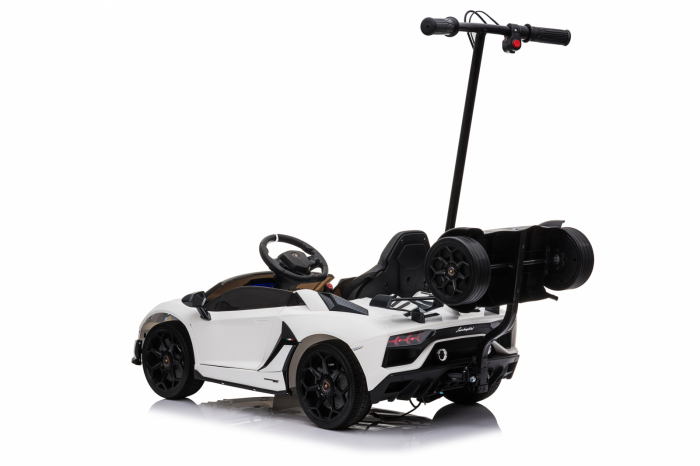 Licensed Lamborghini Aventador SVJ electric Ride-On for kids with hoverboard for parents, 70W, 12V, white [3]