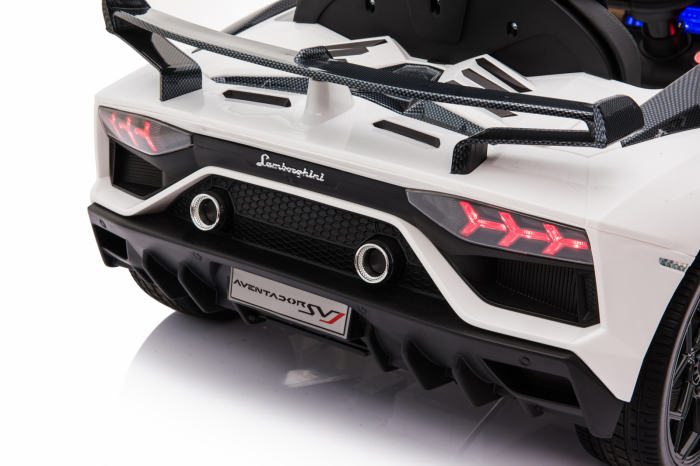 Licensed Lamborghini Aventador SVJ electric Ride-On for kids with hoverboard for parents, 70W, 12V, white [14]