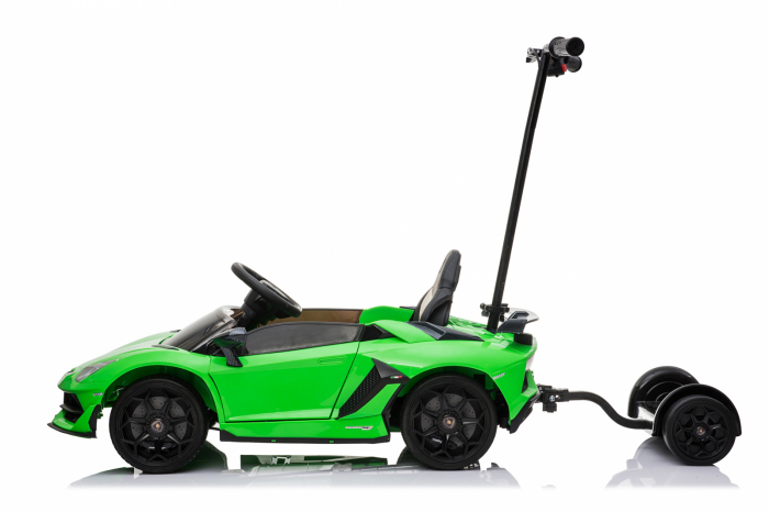 Licensed Lamborghini Aventador SVJ electric Ride-On for kids with hoverboard for parents, 70W, 12V, green color [5]