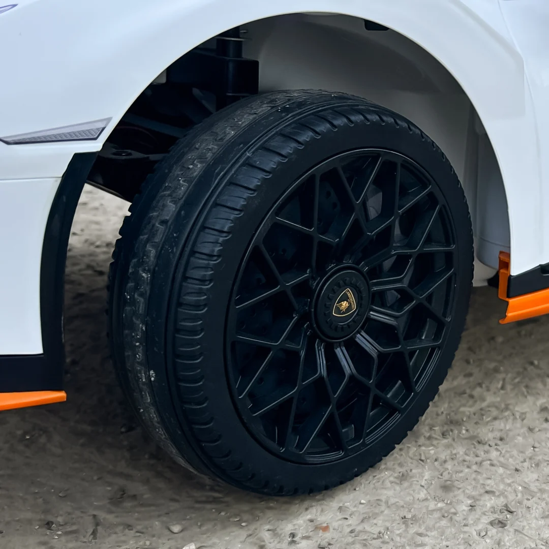 Lamborghini Huracán STO 12V 80W Premium Kids Electric Ride-On Car, White [10]