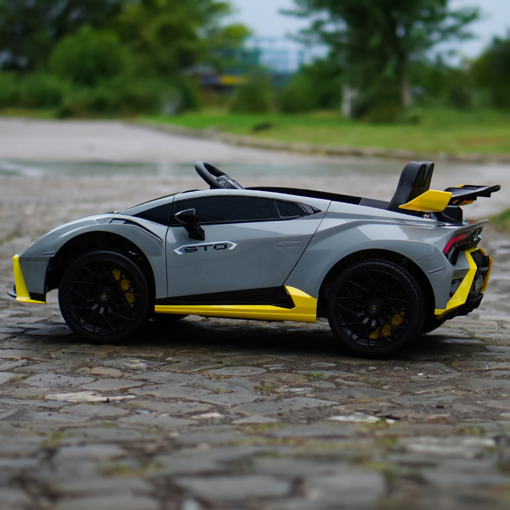 Lamborghini Huracán STO 12V 80W Premium Kids Electric Ride-On Car, grey [5]