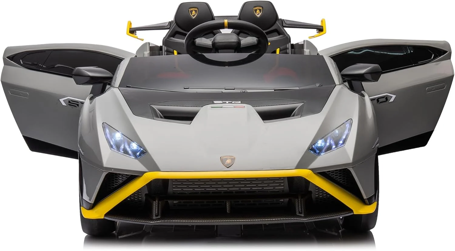 Lamborghini Huracán STO 12V 80W Premium Kids Electric Ride-On Car, grey [2]