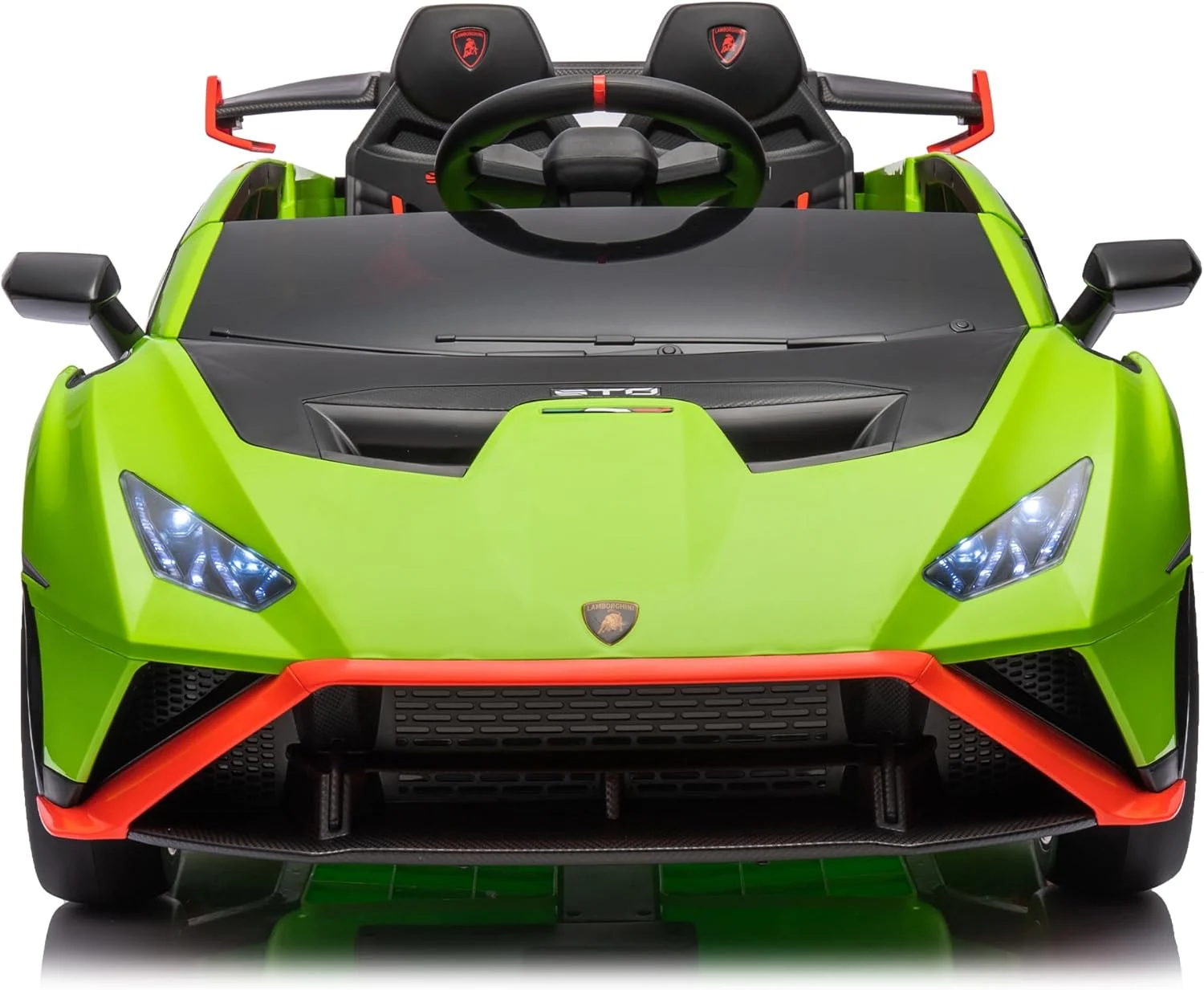 Lamborghini Huracán STO 12V 80W Premium Kids Electric Ride-On Car, green [2]