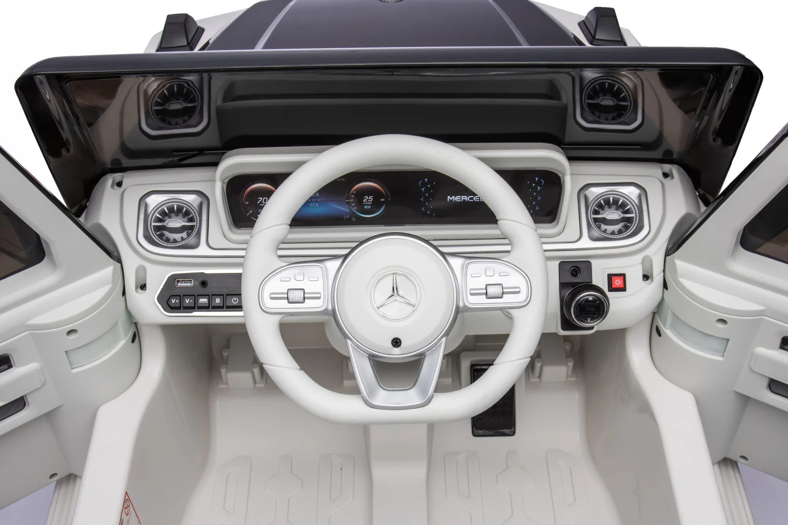 Ride-on car for children licensed Mercedes EQG, 140W, 12V 9Ah, Premium, gray [13]
