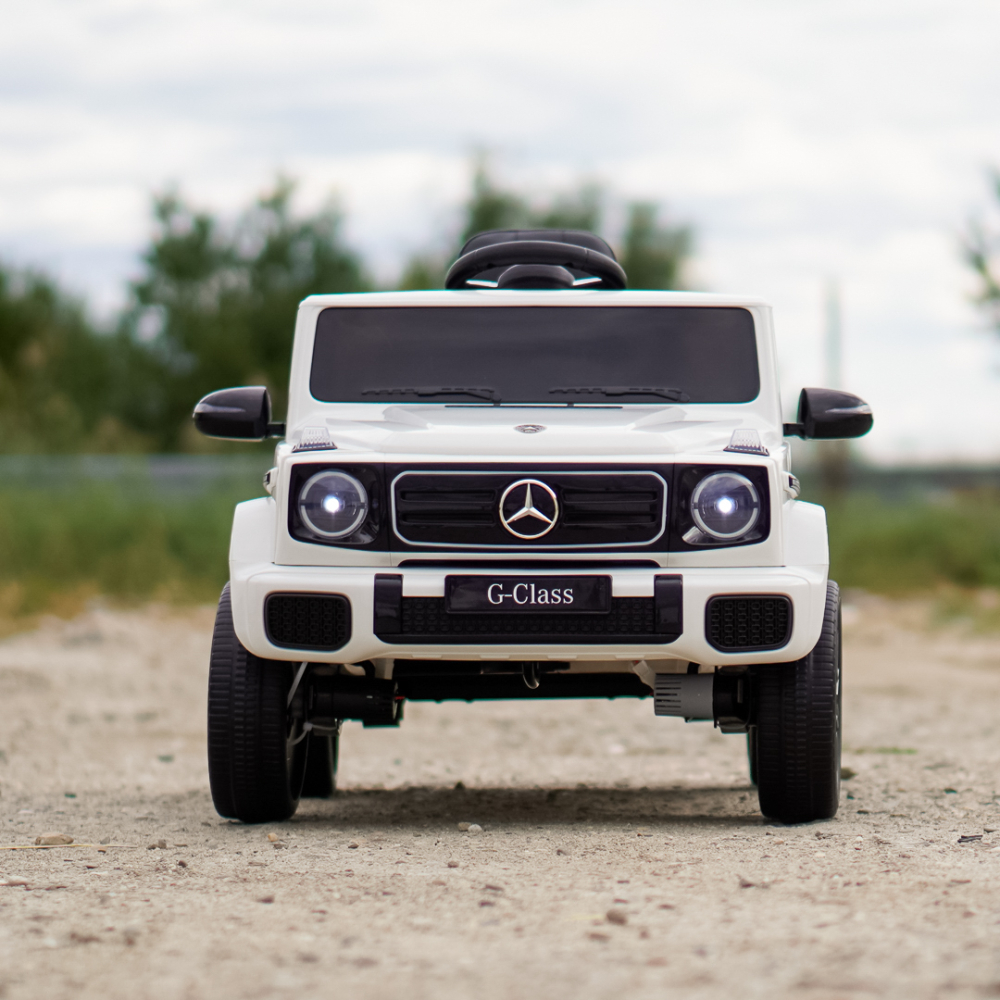 Masinuta electrica pentru copii Mercedes G580 4x4, 12V, premium, alba [2]