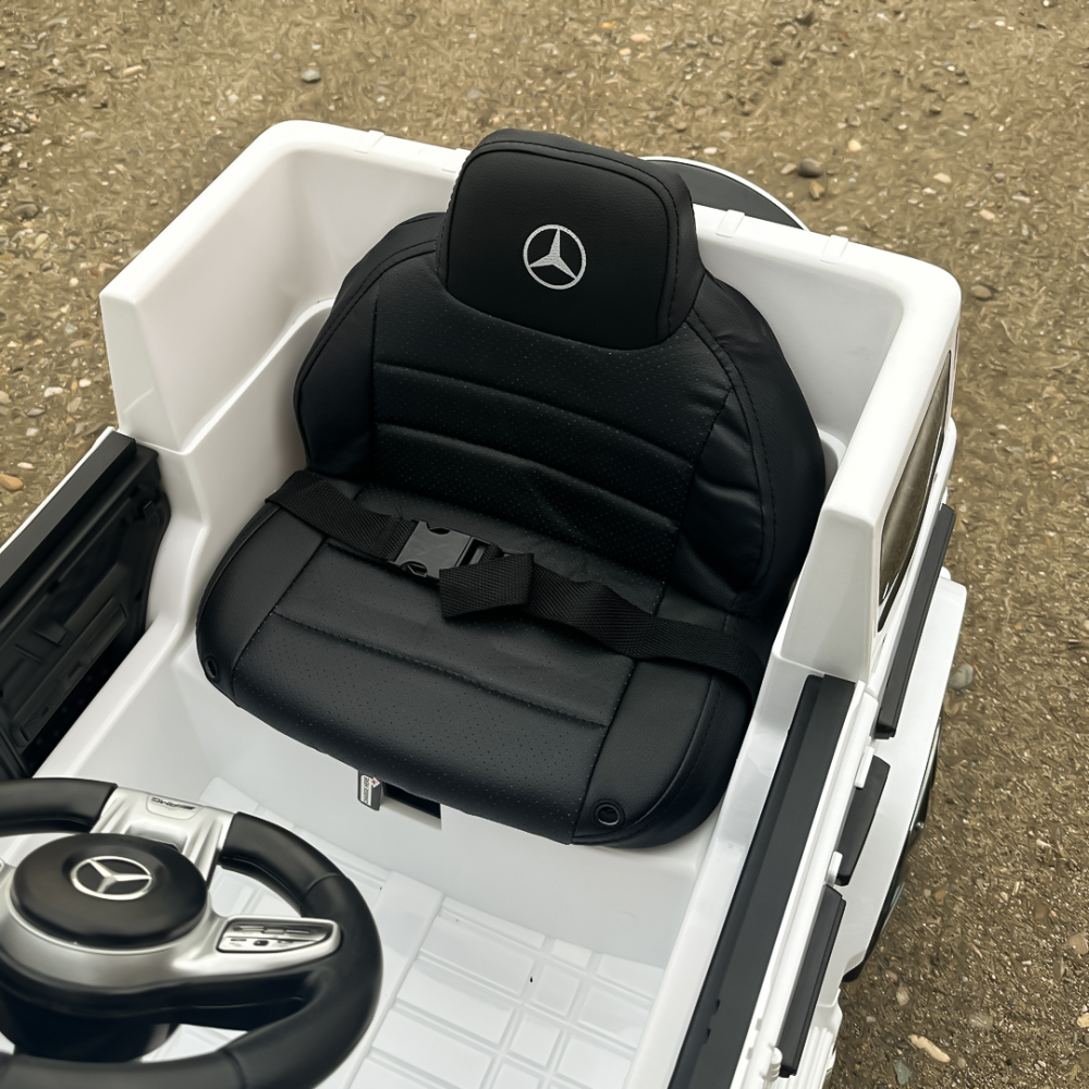 Masinuta electrica pentru copii Mercedes G63 AMG, 70W 12V, echipare premium, alba [18]