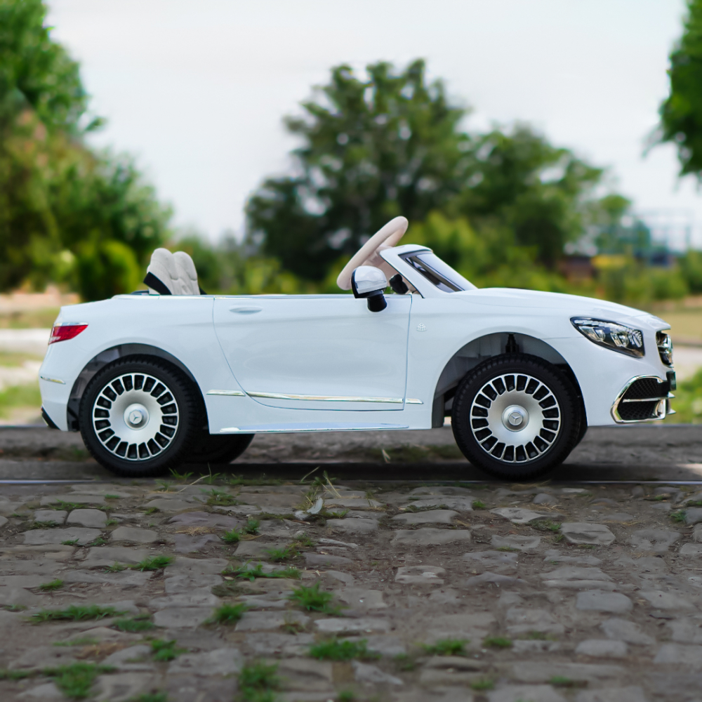 Licensed ride-on car for children Mercedes S650 MAYBACH, 90W, 12V, premium, white [5]