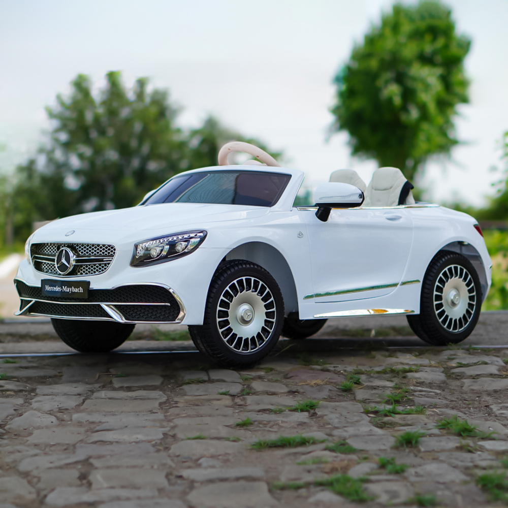 Licensed ride-on car for children Mercedes S650 MAYBACH, 90W, 12V, premium, white [10]