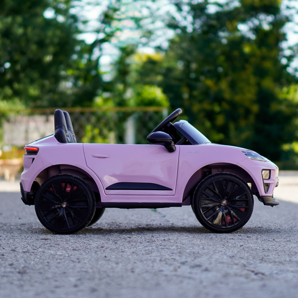 Porsche Macan Electric Ride-On Car for Children, 140W, 12V, EVA Wheels, Eco-Leather Seat, Premium Edition, light pink [5]