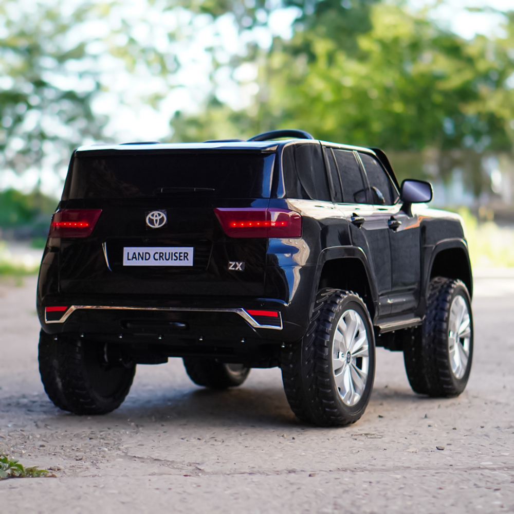Masinuta electrica pentru copii, Toyota Land Cruiser, 2 locuri, 140W, 12V, echipare Premium, neagra [8]