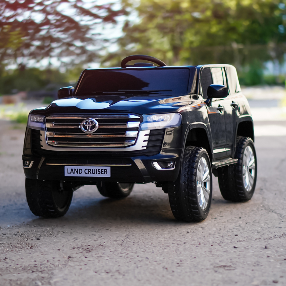 Masinuta electrica pentru copii, Toyota Land Cruiser, 2 locuri, 140W, 12V, echipare Premium, neagra [3]