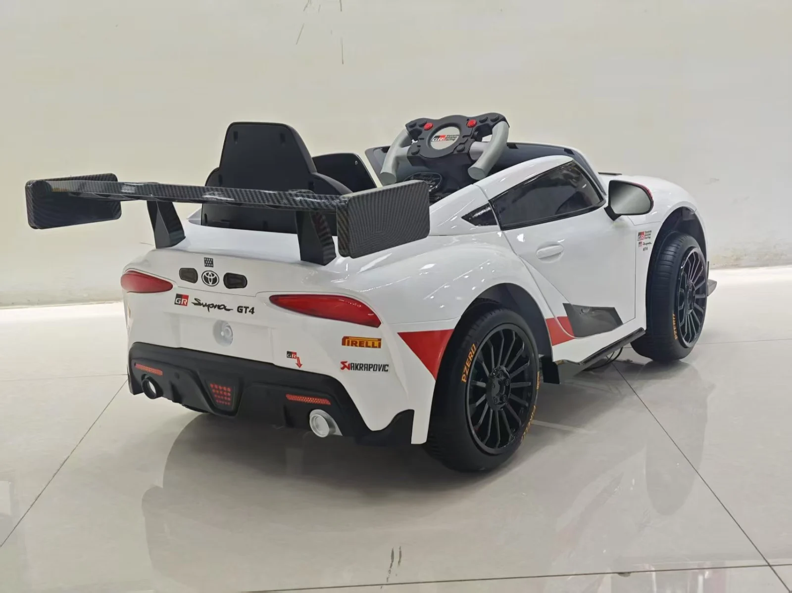Toyota Supra GR Electric Ride-On Car for Kids, 12V 90W, White [2]