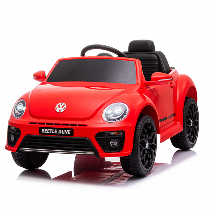 Masinuta electrica VW Beetle Dune 35W 6V, functie de leganat, bluetooth, rosie [1]
