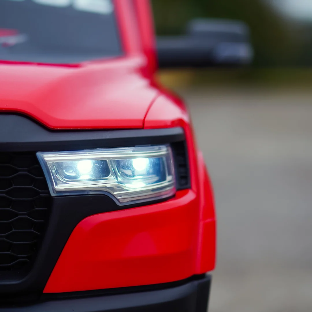 Kids Electric Ride-On Truck, Dodge RAM 1500 RHO, 12V 140W, Premium Edition, Red [9]