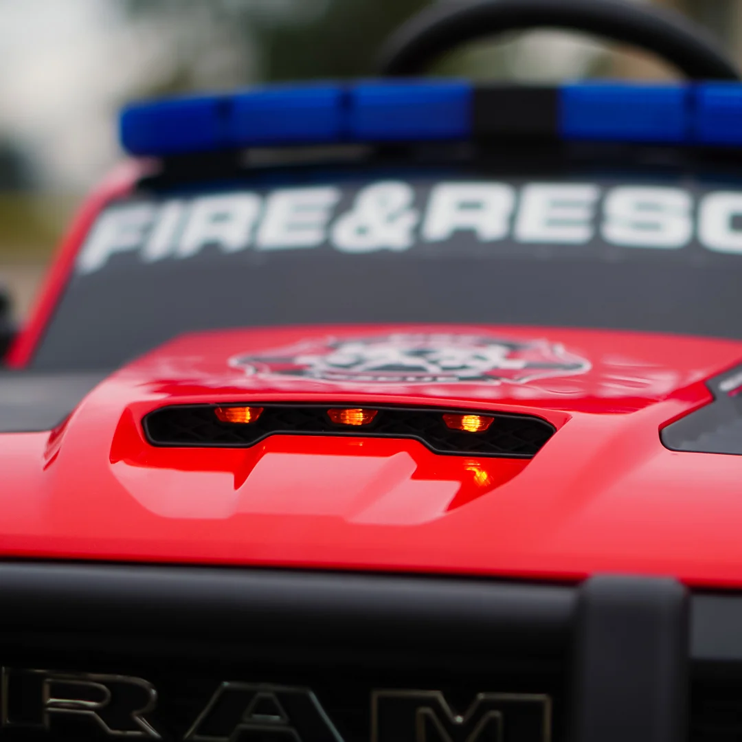 Kids Electric Ride-On Truck, Dodge RAM 1500 RHO, 12V 140W, Premium Edition, Red [7]