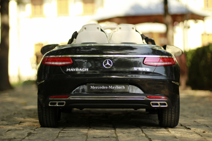 Licensed electric ride-on car for children Mercedes S650 MAYBACH, 70W 12V, premium, black [2]