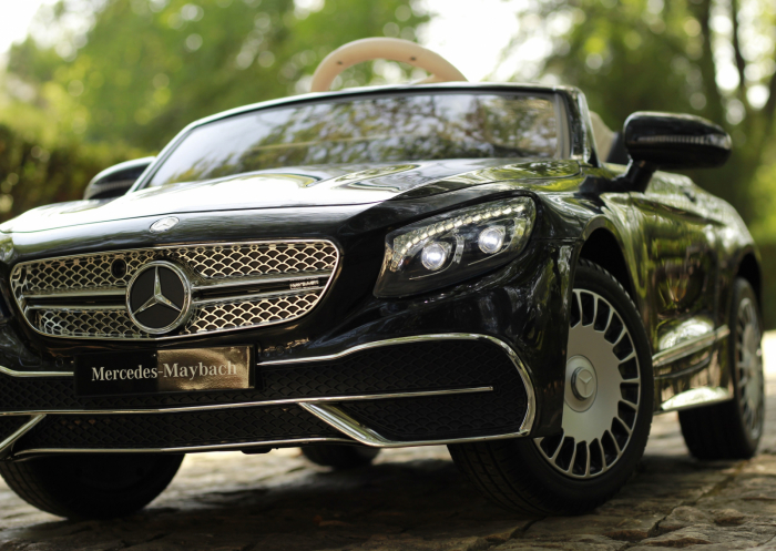 Licensed electric ride-on car for children Mercedes S650 MAYBACH, 70W 12V, premium, black [3]