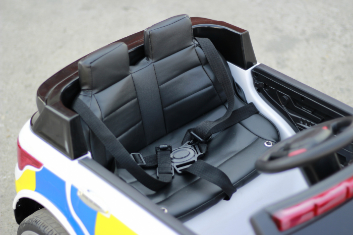 Masinuta electrica pentru copii de politie JC002, 90W, 12V, premium, alba [8]