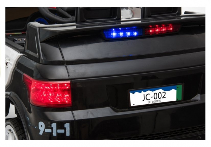 Masinuta electrica de politie JC002, 90W 12V PREMIUM, neagra [13]