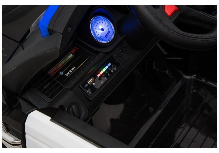 Masinuta electrica de politie JC002, 90W 12V PREMIUM, neagra [15]