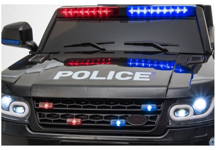 Masinuta electrica de politie JC002, 90W 12V PREMIUM, neagra [14]
