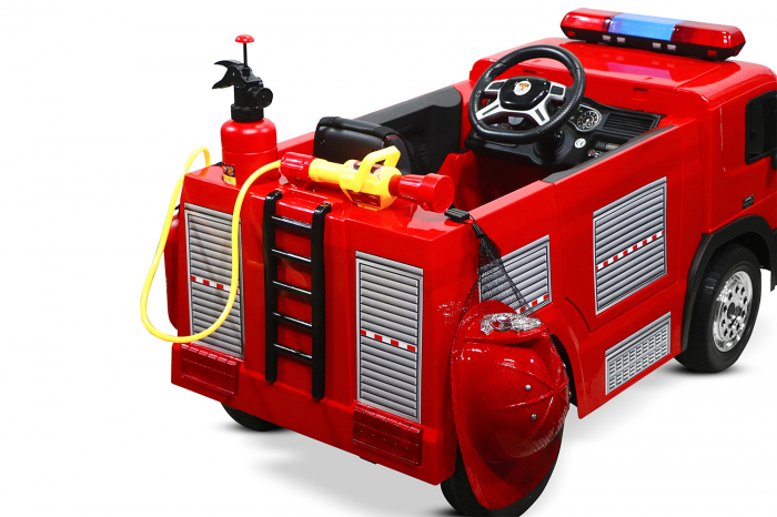 Electric Ride-On fire truck for children between 3-6 years, 90W, 12V, premium equiped, red [4]