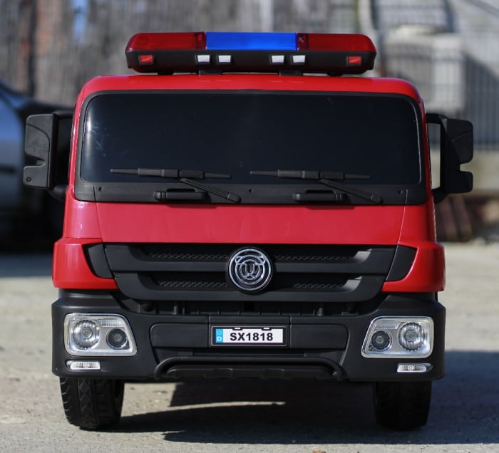 Electric ride on fire truck, for children 3-6 years, standard equipment, red [4]