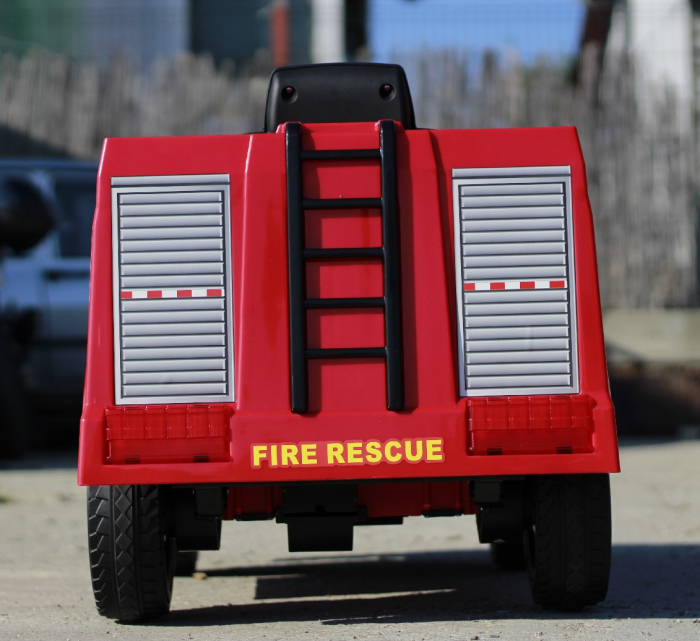 Electric ride on fire truck, for children 3-6 years, standard equipment, red [6]