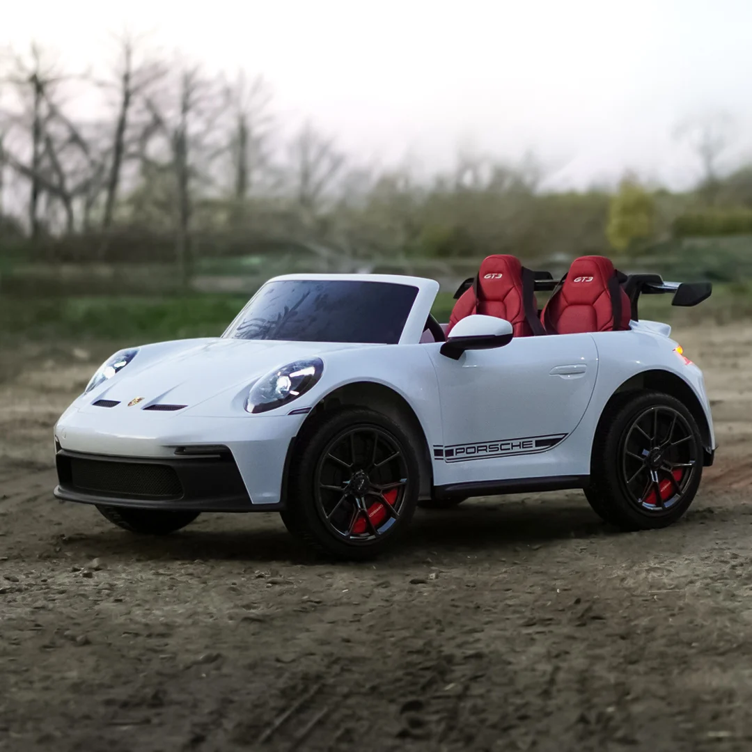 Electric Kids Car Porsche 911 GT3 Premium 320W 24V 14Ah, 2-Seater, White [9]