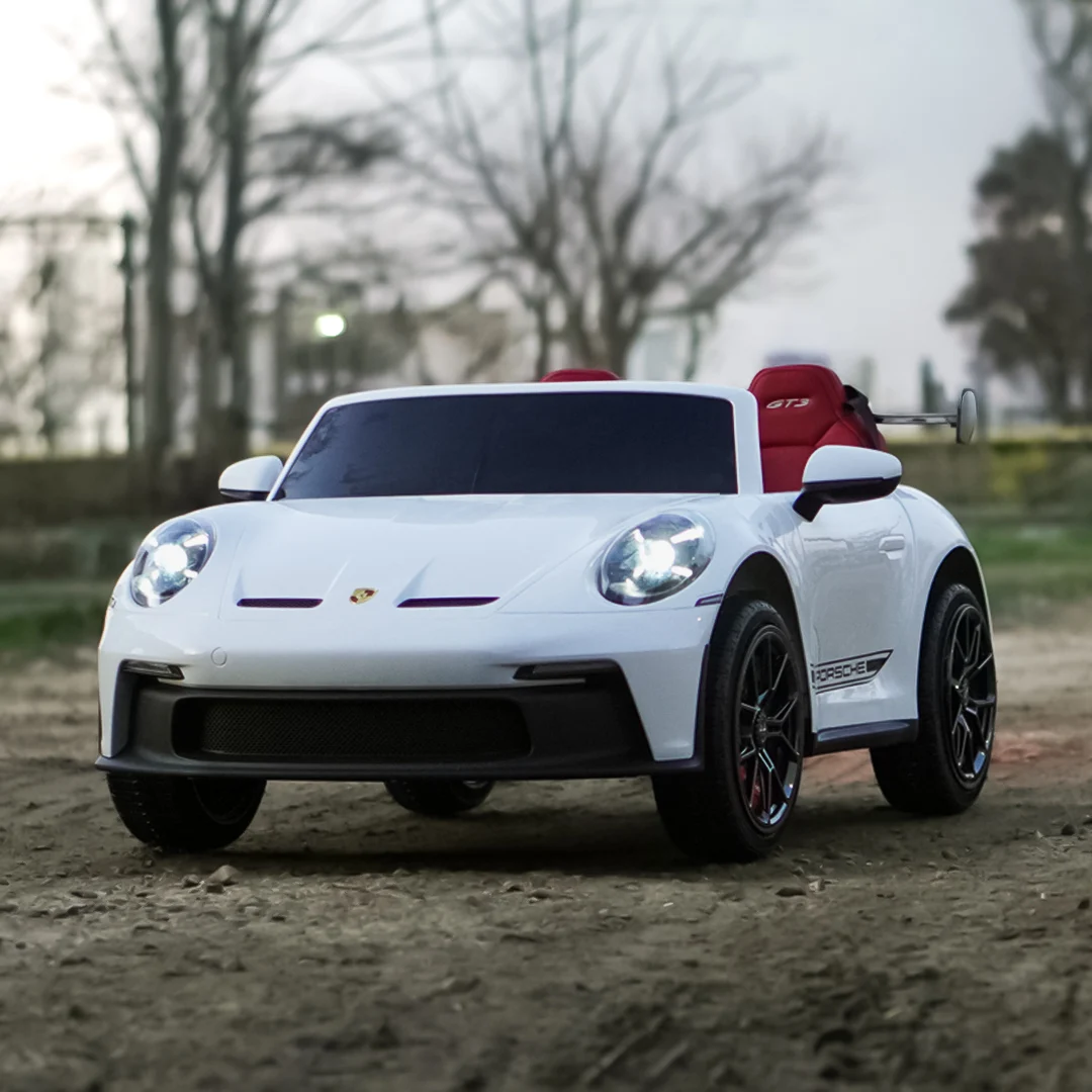 Electric Kids Car Porsche 911 GT3 Premium 320W 24V 14Ah, 2-Seater, White [2]