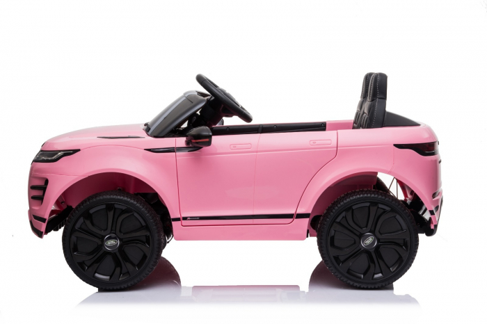 Licensed Ride-on electric car for kids Range Rover 4x4, 140W 12V, leather seat, pink [4]