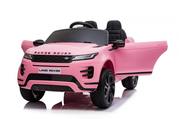 Licensed Ride-on electric car for kids Range Rover 4x4, 140W 12V, leather seat, pink [3]