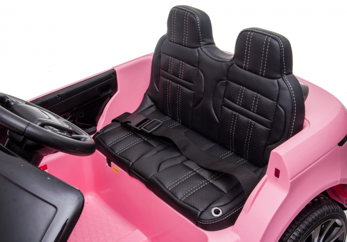 Licensed Ride-on electric car for kids Range Rover 4x4, 140W 12V, leather seat, pink [8]