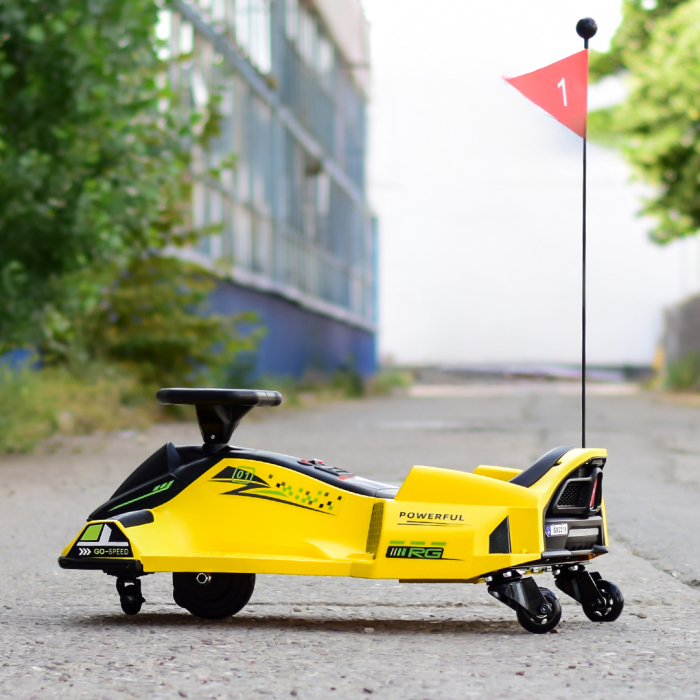 Ride-on Kart car for children 5-11 years, Rider Drift 360, 80W, 24V, yellow [5]