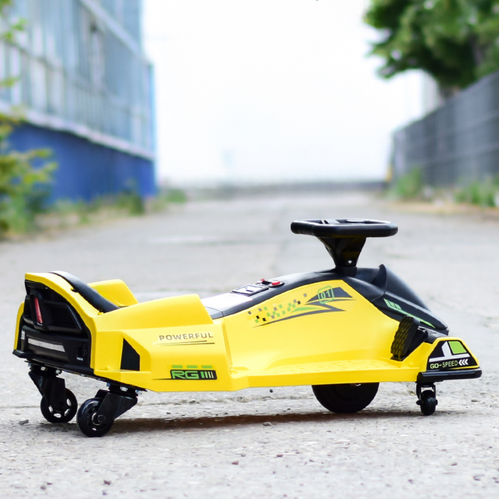 Ride-on Kart car for children 5-11 years, Rider Drift 360, 80W, 24V, yellow [8]
