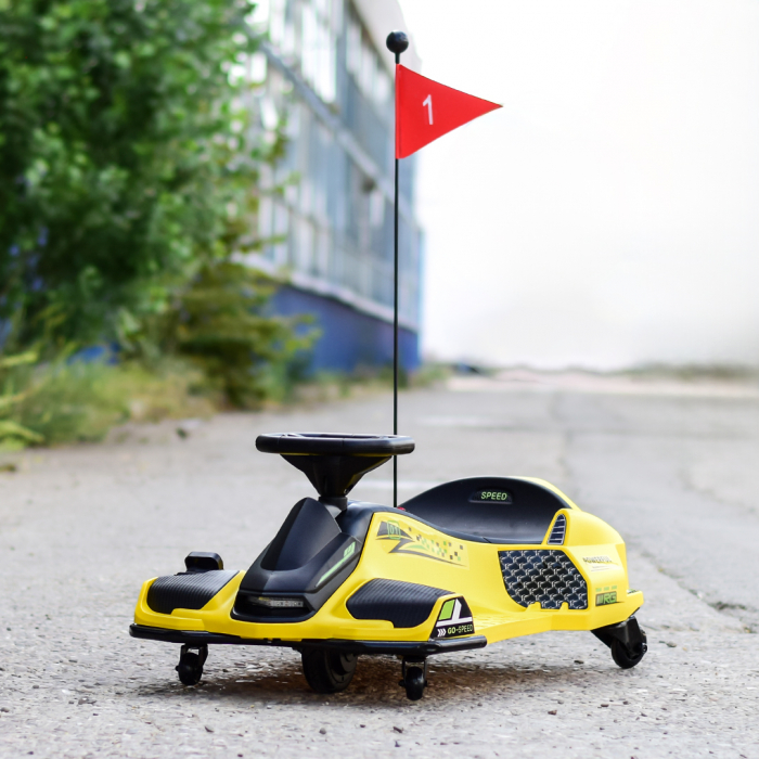 Ride-on Kart car for children 5-11 years, Rider Drift 360, 80W, 24V, yellow [2]