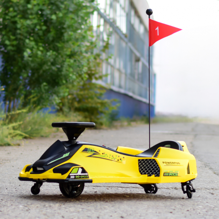 Ride-on Kart car for children 5-11 years, Rider Drift 360, 80W, 24V, yellow [4]