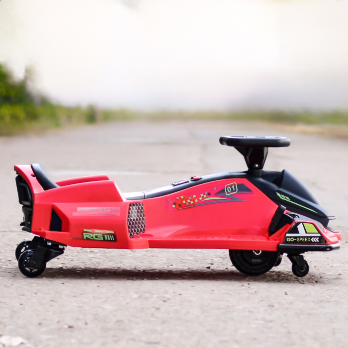 Masinuta electrica tip Kart pentru copii 5-11 ani, Rider Drift 360, 180W, 24V, rosie [5]